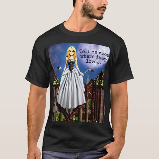 月に教えて私の愛はどこか… ia tシャツ (正面)