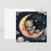 月に横たわるねむい熊 招待状 (正面/裏面)
