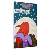 月に浮かぶ人魚パーソナライズされた クリップボード (右)