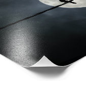 月に照らされたカラス フォトプリント            (角)