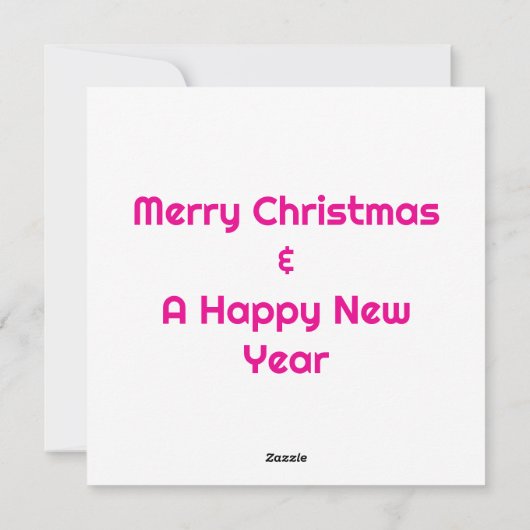 月に照らされたクリスマスの空の下のユニコーン シーズンカード (裏面)