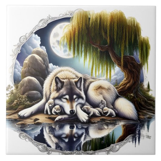 月に照らされたセレニティアスリム タイル (正面)