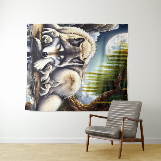 月に照らされたセレニティアスリム タペストリー (インサイチュ(横))