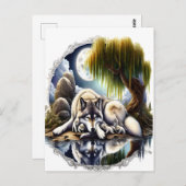 月に照らされたセレニティアスリム ポストカード (正面/裏面)