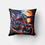 月に照らされたバイク乗り クッション (裏面)