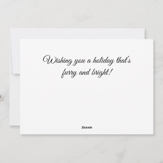 月に照らされた冬の森を越えるサンタのそり シーズンカード (裏面)