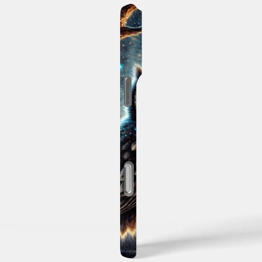 月に照らされた反射の下で神秘的なフクロウ Case-Mate iPhoneケース (裏面 / 右)