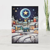 月に照らされた喜びの冬 カード (裏面)