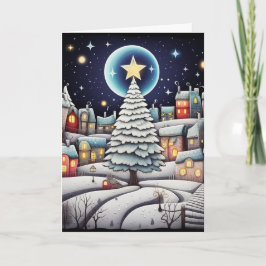 月に照らされた喜びの冬 カード