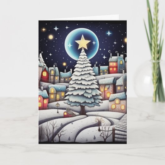 月に照らされた喜びの冬 カード (正面)