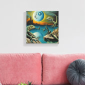 月に照らされた夜とトカゲの仲間 キャンバスプリント (インサイチュ (リビング))