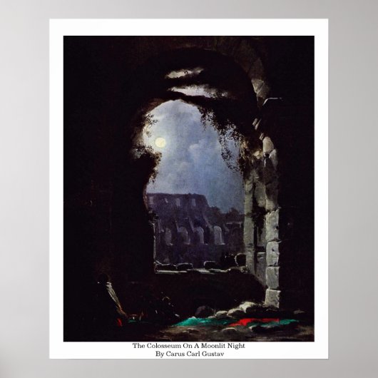 月に照らされた夜のコロシアム ポスター (正面)