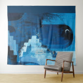 月に照らされた夜のパーティーの背離れ景、側面、 タペストリー (インサイチュ(横))