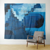 月に照らされた夜のパーティー背景、右側、 タペストリー (インサイチュ(横))