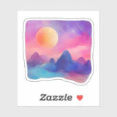 月に照らされた夢の風景 シール (シート)