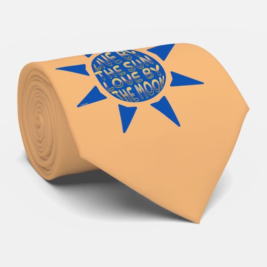 月に照らされた太陽の愛で生きる感動的 ネクタイ (ロール)