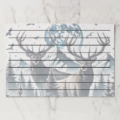 月に照らされた山の下の神秘的な森に入る ペーパーパッド (正面)