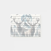 月に照らされた山の下の神秘的な森に入る ポストイット (正面)