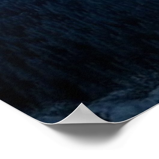 月に照らされた山の夜 ポスター (角)