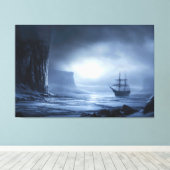 月に照らされた巨人：南極アンカレッジ キャンバスプリント (インサイチュ (ウッドフロア))