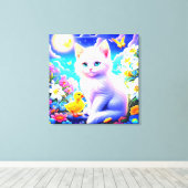 「月に照らされた幻想的な仲間:庭お洒落園 キャンバスプリント (インサイチュ (ウッドフロア))