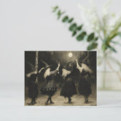 月に照らされた森に魔女が集まる ポストカード (スタンド正面)