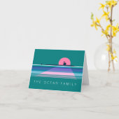 月に照らされた海底ノートカード カード (黄色い花)