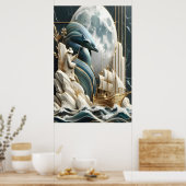 月に照らされた海底冒険 ポスター (キッチン)