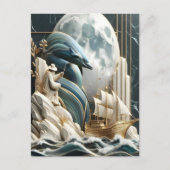 月に照らされた海底冒険 ポストカード (正面)