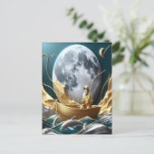 月に照らされた漁師の夢 ポストカード (スタンド正面)