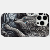 月に照らされた白い狼 Case-Mate iPhoneケース (裏面 (横))