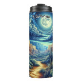 月に照らされた砂漠路 タンブラー (正面)