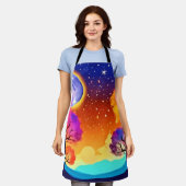 月に照らされた秋の夢 エプロン (着用した状態)