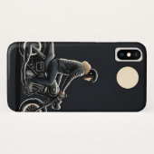 月に照らされた空の下に乗るバイク乗り Case-Mate iPhoneケース (裏面(横))