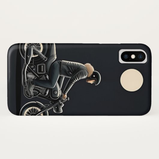 月に照らされた空の下に乗るバイク乗り Case-Mate iPhoneケース (裏面(横))