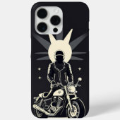 月に照らされた空の下に乗るバイク乗り Case-Mate iPhoneケース (裏面)