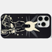月に照らされた空の下に乗るバイク乗り Case-Mate iPhoneケース (裏面 (横))