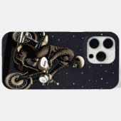月に照らされた空の下に乗るバイク乗り Case-Mate iPhoneケース (裏面 (横))