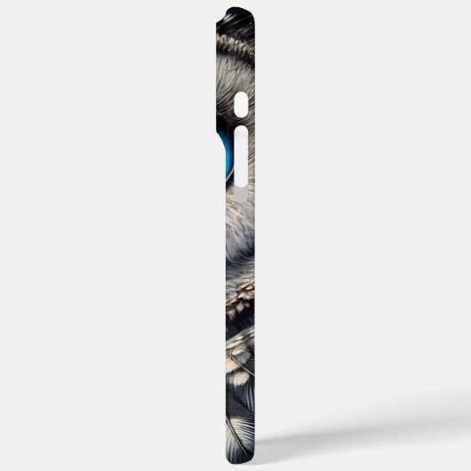 月に照らされた空の下の天空フクロウ Case-Mate iPhoneケース (裏面 / 左)