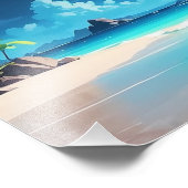 月に照らされた空の下の静けさ フォトプリント (角)