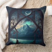 月に照らされた窓から クッション (ブランケット)