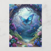 月に照らされた蝶 ポストカード (正面)