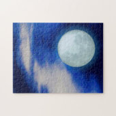 月に照らされた雲の月並み ジグソーパズル (横)