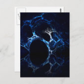 月に照らされた青い洞窟の口、フラクタルアート。 ポストカード (正面/裏面)