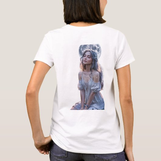 「月に照らされた静穏 Tシャツ (裏面)