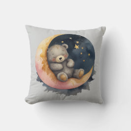 月に眠たいクマ クッション