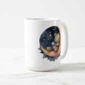 月に眠たいクマ コーヒーマグカップ (正面右)