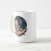 月に眠たいクマ コーヒーマグカップ (正面左)