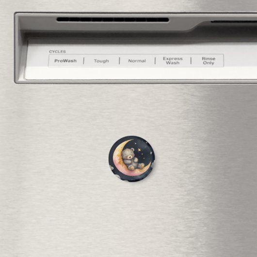 月に眠たいクマ マグネット (インサイチュ (食洗機))