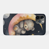 月に眠たいクマ Case-Mate iPhoneケース (裏面(横))